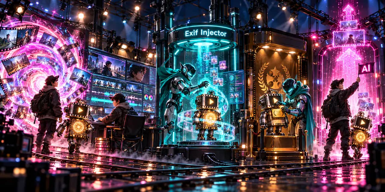 AI video creator workflow: generate, edit, clean metadata, add credits and publish with disclosure