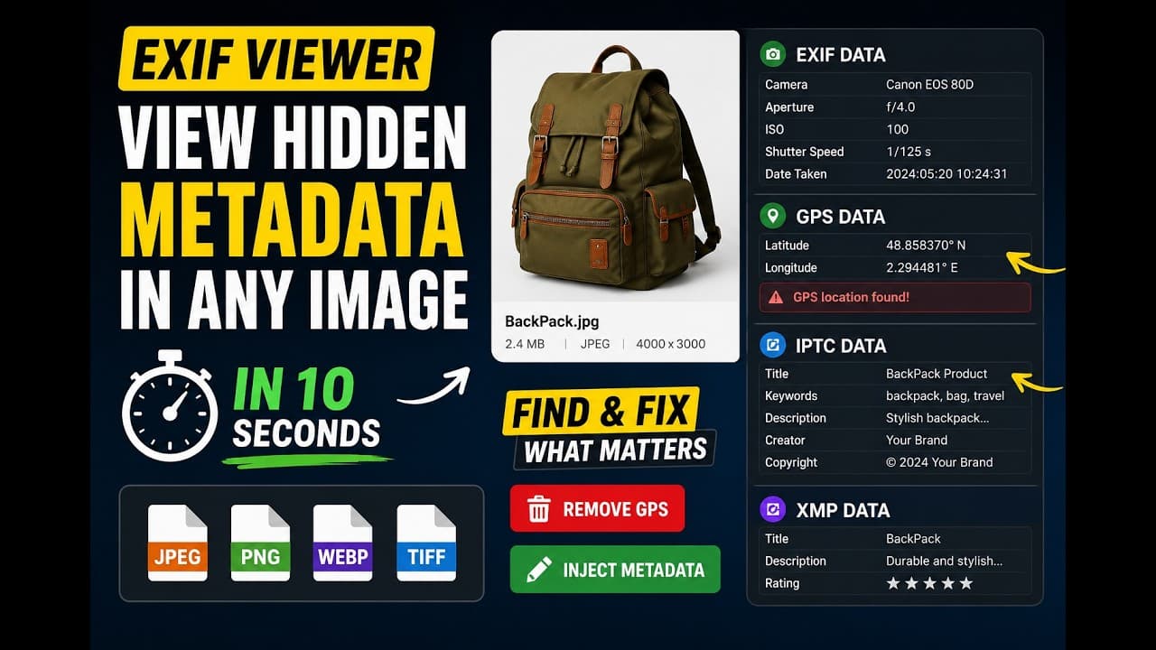Bulk EXIF Extraction — Export Metadata to CSV