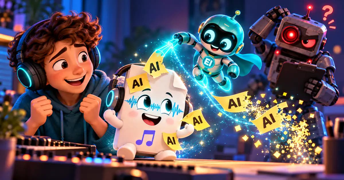 Exif Injector hero removing AI tags from a song in seconds